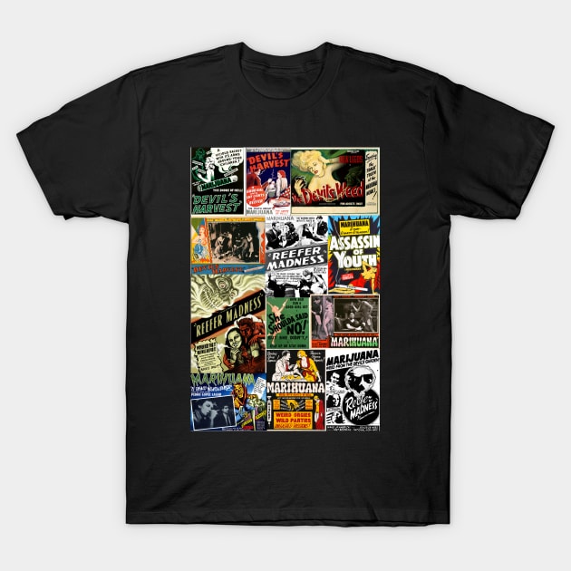 Vintage film posters - anti marijuana propaganda collage T-Shirt by Try It